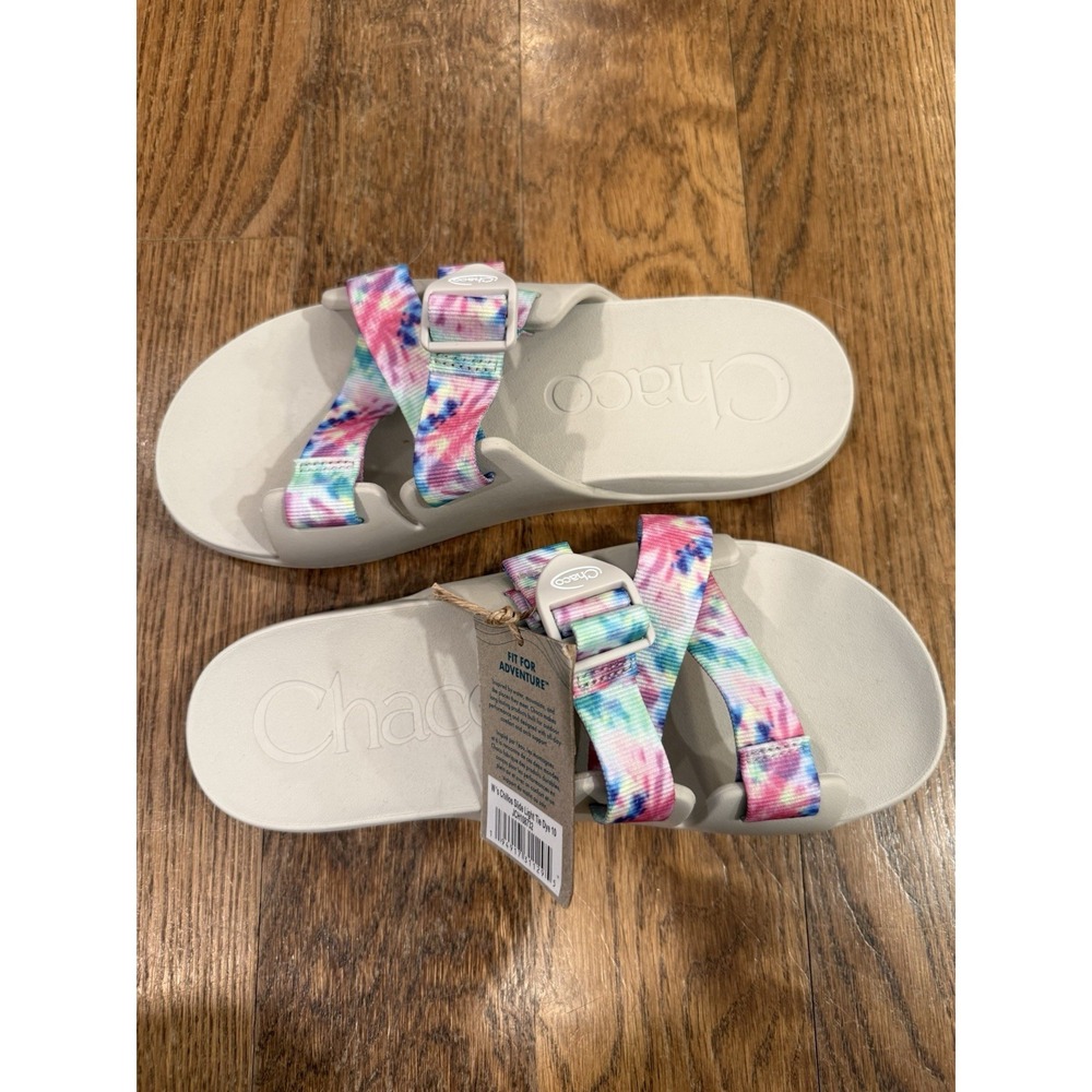 NWT Chacos Chillos Sandals Women's Size 10 Rainbow Tie Dye - Picture 3 of 5
